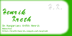 henrik kreth business card